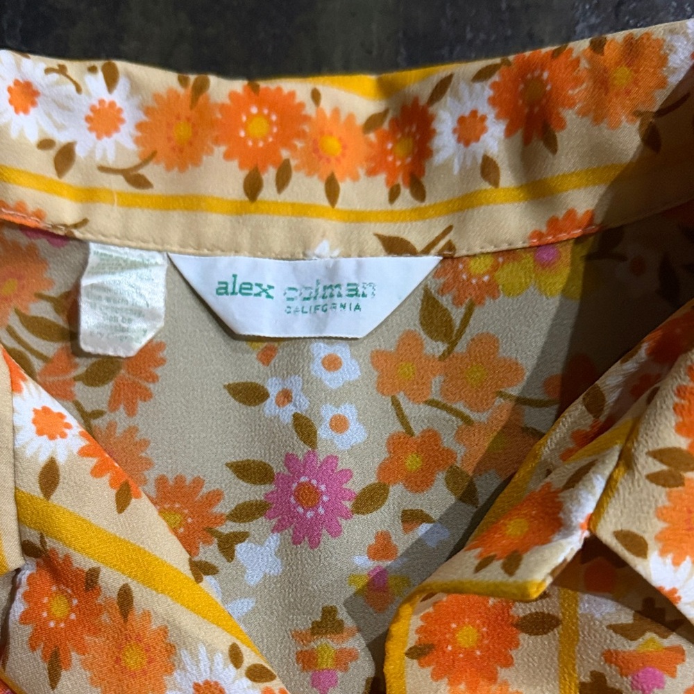 Alex Colman vintage 70s Floral Blouse